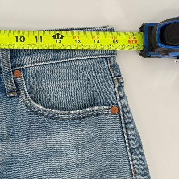 Madewell Button Fly Rigid Denim Jean Mini Skirt - Picture 8 of 14